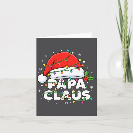 Dad Papa Claus Christmas Lights Family Matching Lo カード (正面)