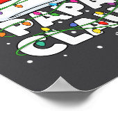 Dad Papa Claus Christmas Lights Family Matching Lo ポスター (角)