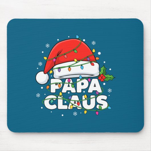 Dad Papa Claus Christmas Lights Family Matching Lo マウスパッド (正面)