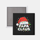 Dad Papa Claus Christmas Lights Family Matching Lo マグネット (正面/裏面)