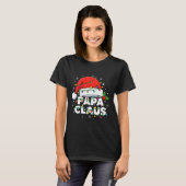 Dad Papa Claus Christmas Lights Family Matching Lo Tシャツ (正面フル)