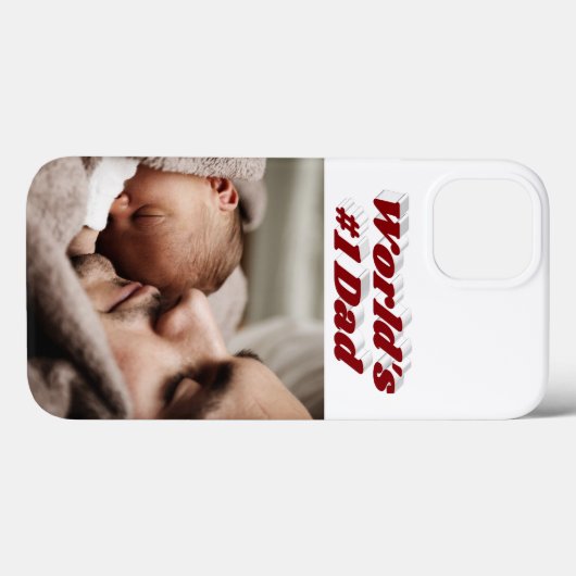 Dad Photo burgundy text  Case-Mate iPhoneケース (裏面 (横))