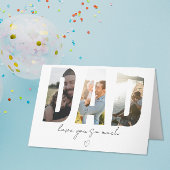 DAD Photo Collage Card – Custom Message サンキューカード