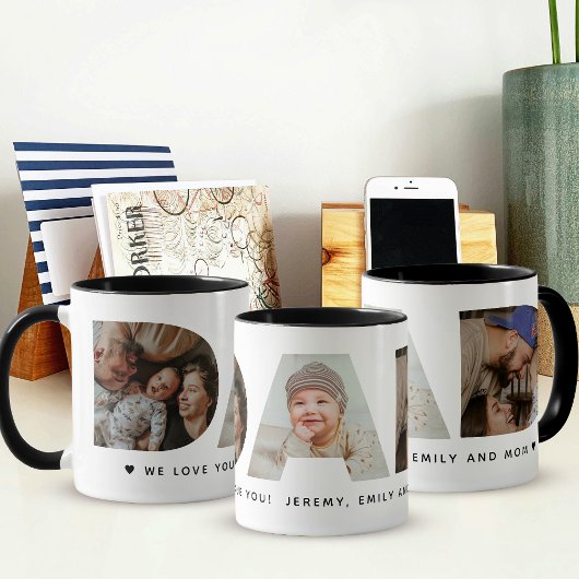 Dad Photo Father's day Collage Mug マグカップ