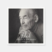 Dad Photo Memorial Tribute Funeral スタンダードカクテルナプキン (正面)