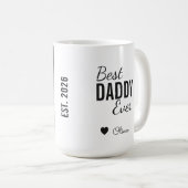 Dad Photo This Year Name Best Daddy Ever コーヒーマグカップ (正面右)