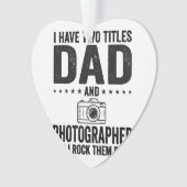Dad Photographer Vintage Engraving Shirt Design_1 オーナメント (正面)