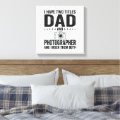 Dad Photographer Vintage Engraving Shirt Design_1 キャンバスプリント (インサイチュ (寝室))