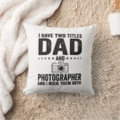 Dad Photographer Vintage Engraving Shirt Design_1 クッション (ブランケット)