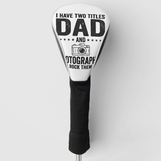 Dad Photographer Vintage Engraving Shirt Design_1 ゴルフヘッドカバー (正面)