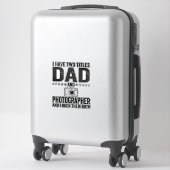 Dad Photographer Vintage Engraving Shirt Design_1 シール (スーツケース)