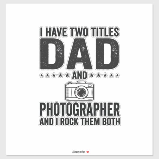 Dad Photographer Vintage Engraving Shirt Design_1 シール (シート)