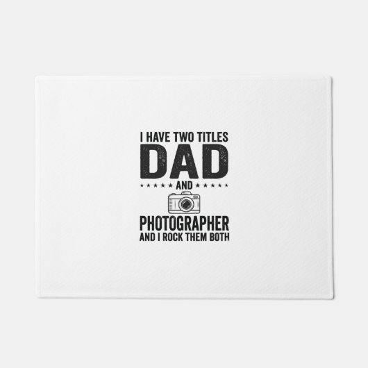 Dad Photographer Vintage Engraving Shirt Design_1 ドアマット (正面)
