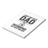Dad Photographer Vintage Engraving Shirt Design_1 ノートパッド (回転)
