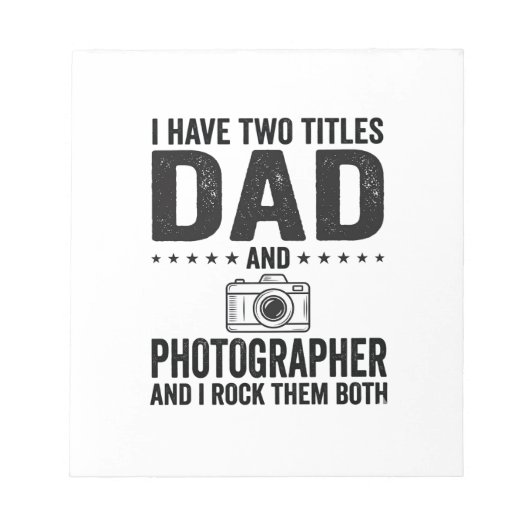 Dad Photographer Vintage Engraving Shirt Design_1 ノートパッド (正面)