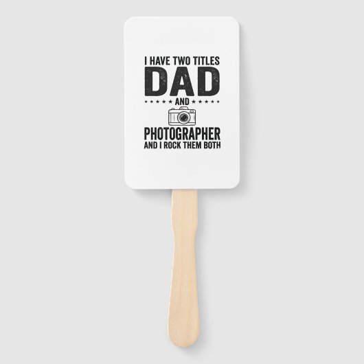 Dad Photographer Vintage Engraving Shirt Design_1 ハンドファン (正面)