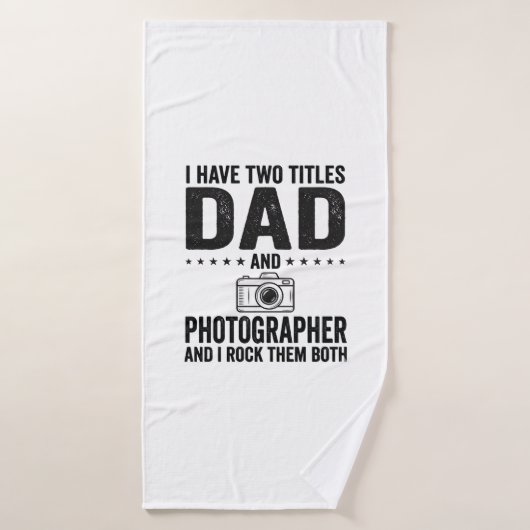Dad Photographer Vintage Engraving Shirt Design_1 バスタオル (バスタオル)