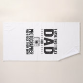 Dad Photographer Vintage Engraving Shirt Design_1 バスタオル (バスタオル)