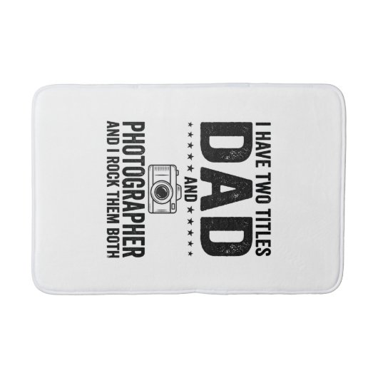 Dad Photographer Vintage Engraving Shirt Design_1 バスマット (正面)