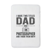 Dad Photographer Vintage Engraving Shirt Design_1 バスマット (正面縦)