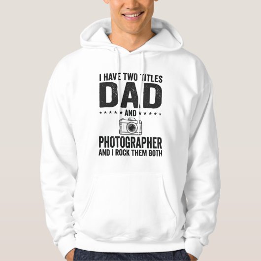 Dad Photographer Vintage Engraving Shirt Design_1 パーカ (正面)