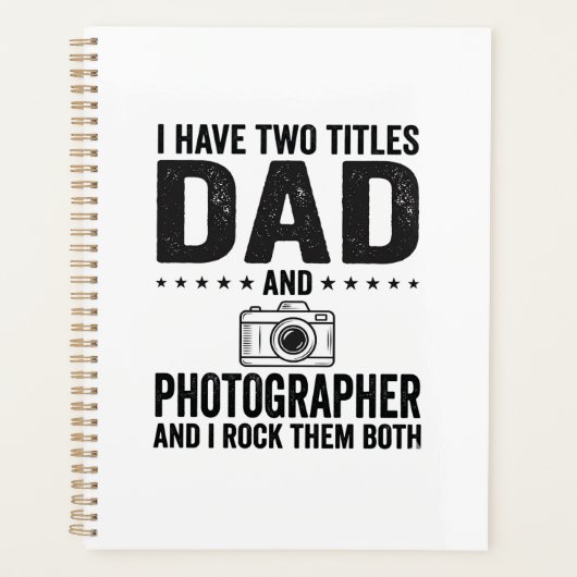 Dad Photographer Vintage Engraving Shirt Design_1 プランナー手帳 (正面)