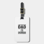 Dad Photographer Vintage Engraving Shirt Design_1 ラゲッジタグ (正面縦)