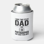 Dad Photographer Vintage Engraving Shirt Design_1 缶クーラー (缶正面)