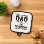 Dad Photographer Vintage Engraving Shirt Design_1 鍋敷き (トップダウン)