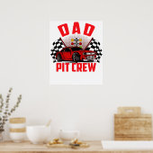 dad pit crew ポスター (キッチン)