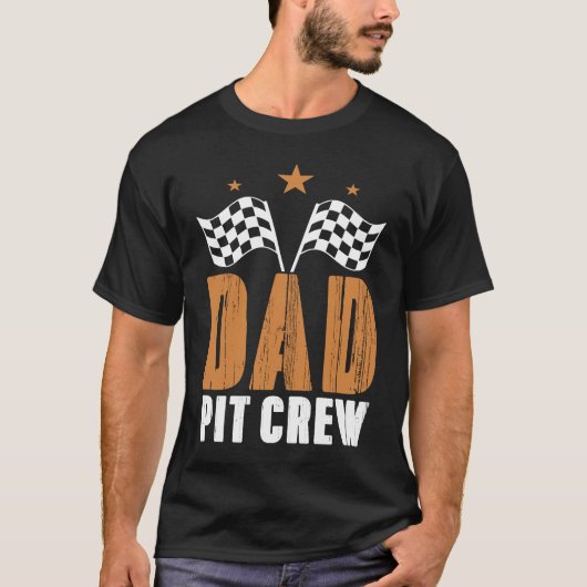 Dad Pit Crew Wheel Tracks Race Brake Luxurious Rac Tシャツ (正面)