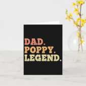 Dad Poppy Legend Retro Vintage Funny Legendary  カード (黄色い花)