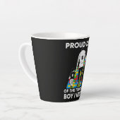 Dad Puzzle Autism Awareness Gift for Birthday カフェラテマグ (左アングル)