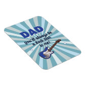 Dad Rock Star Cool Blue Electric Guitar Player マグネット (右側)