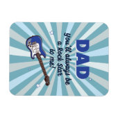 Dad Rock Star Cool Blue Electric Guitar Player マグネット (横)