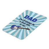 Dad Rock Star Cool Blue Electric Guitar Player マグネット (左側)