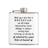 Dad Rockstar 6oz Flask, Birthday Gift From Baby,   フラスク (正面)