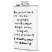 Dad Rockstar 8oz Flask, Birthday Gift From Kids,   フラスク (左)