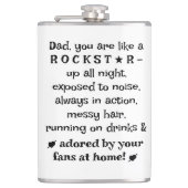 Dad Rockstar 8oz Flask, Birthday Gift From Kids,   フラスク (正面)