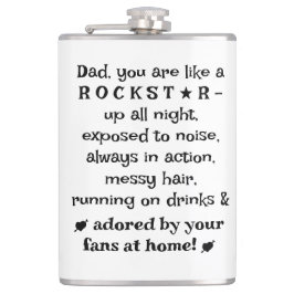Dad Rockstar 8oz Flask, Birthday Gift From Kids,   フラスク