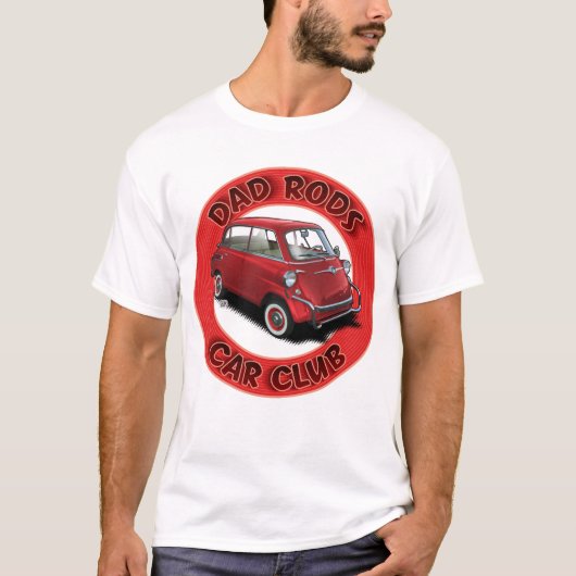 Dad Rods Car Club レッドバブルカーミニTシャツ Tシャツ (正面)