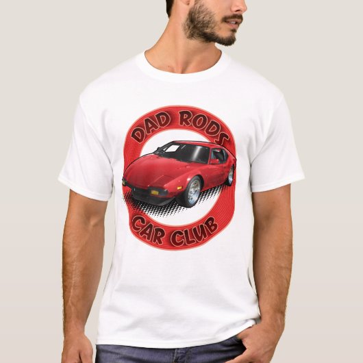 Dad Rods Car Club レッド・パンテーラ カー Tシャツ (正面)