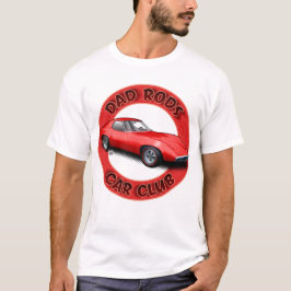 Dad Rods Car Club 赤いバンシー車Tシャツ Tシャツ