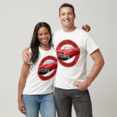 Dad Rods Car Club 赤いベルエア コンバーチブル Tシャツ (ユニセックス)