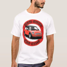 Dad Rods Car Club 赤 モダン ミニカー Tシャツ