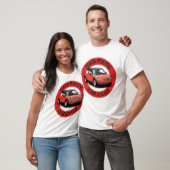 Dad Rods Car Club 赤 モダン ミニカー Tシャツ (ユニセックス)