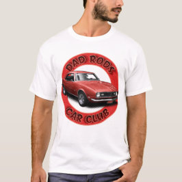 Dad Rods Car Club Red Camaro T-Shirt Tシャツ
