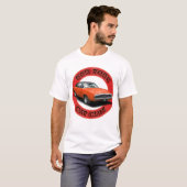 Dad Rods Car Club Red Charger Car T-Shirt Tシャツ (正面フル)