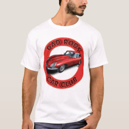 Dad Rods Car Club Red Jag Car T-Shirt Tシャツ