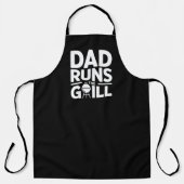 Dad Runs the Grill BBQ エプロン (正面)